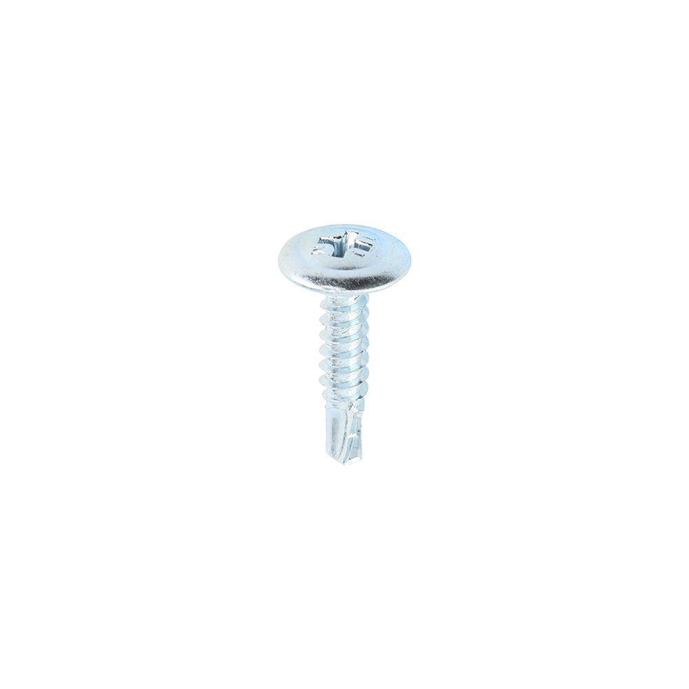 TIMCO Metal Construction Sheet & Framing Screws, PH, Wafer, Self-Drilling, Zinc, 4.2 x 19, Box of 1,000