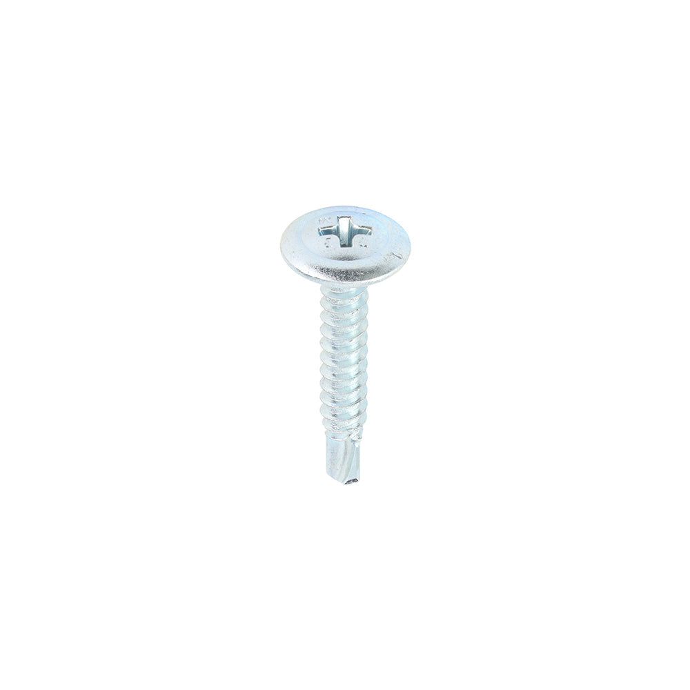 TIMCO Metal Construction Sheet & Framing Screws, PH, Wafer, Self-Drilling, Zinc, 4.2 x 25, Box of 1,000