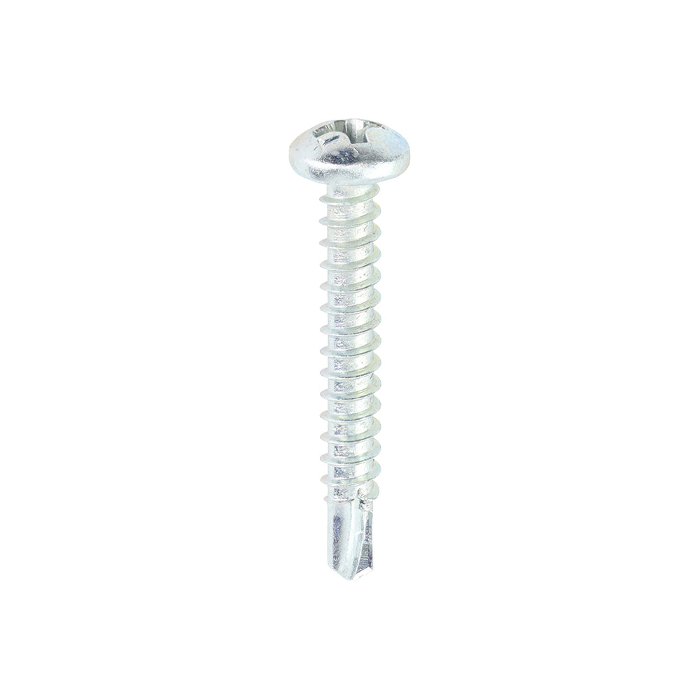 TIMCO Metal Construction Sheet & Stud Screws, PH, Pan, Self-Drilling, Zinc, 6 x 1, Box of 1,000