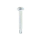 TIMCO Metal Construction Sheet & Stud Screws, PH, Pan, Self-Drilling, Zinc, 6 x 1, Box of 1,000