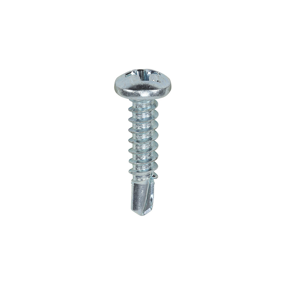 TIMCO Metal Construction Sheet & Stud Screws, PH, Pan, Self-Drilling, Zinc, 6 x 5/8, Box of 1,000
