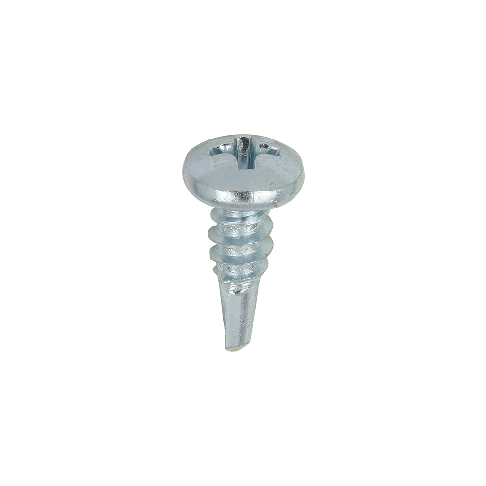 TIMCO Metal Construction Sheet & Stud Screws, PH, Pan, Self-Drilling, Zinc, 8 x 1/2, Box of 1,000