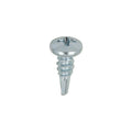 TIMCO Metal Construction Sheet & Stud Screws, PH, Pan, Self-Drilling, Zinc, 8 x 1/2, Box of 1,000