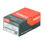 TIMCO Metal Construction Sheet & Stud Screws, SQ, Pan, Self-Drilling, Zinc, 8 x 1/2, Box of 1,000