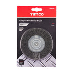 TIMCO Drill Wheel Brush, Crimped Steel Wire, 100mm