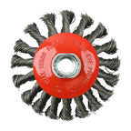 TIMCO Angle Grinder Bevel Brush, Twisted Knot Steel Wire, 100mm