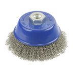 TIMCO Angle Grinder Cup Brush, Crimped Stainless Steel, 100mm