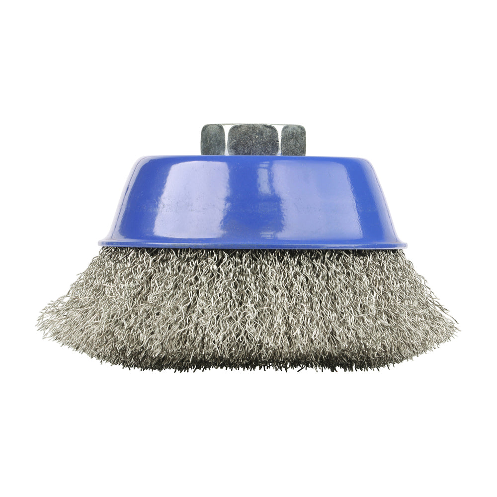 TIMCO Angle Grinder Cup Brush, Crimped Stainless Steel, 100mm