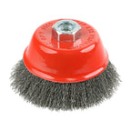 TIMCO Angle Grinder Cup Brush, Crimped Steel Wire, 100mm