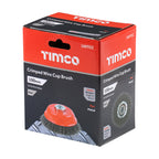 TIMCO Angle Grinder Cup Brush, Crimped Steel Wire, 100mm