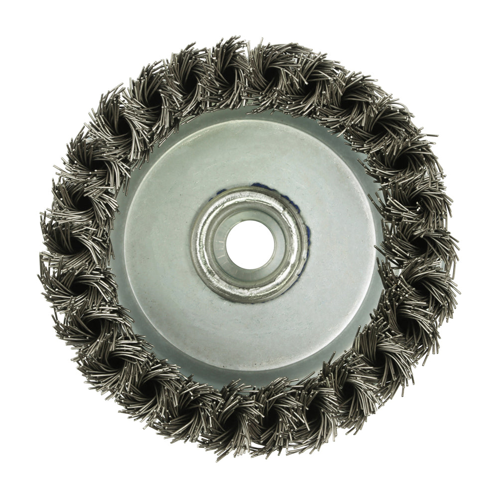 TIMCO Angle Grinder Cup Brush, Twisted Knot Stainless Steel, 100mm