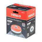 TIMCO Angle Grinder Cup Brush, Twisted Knot Steel Wire, 100mm