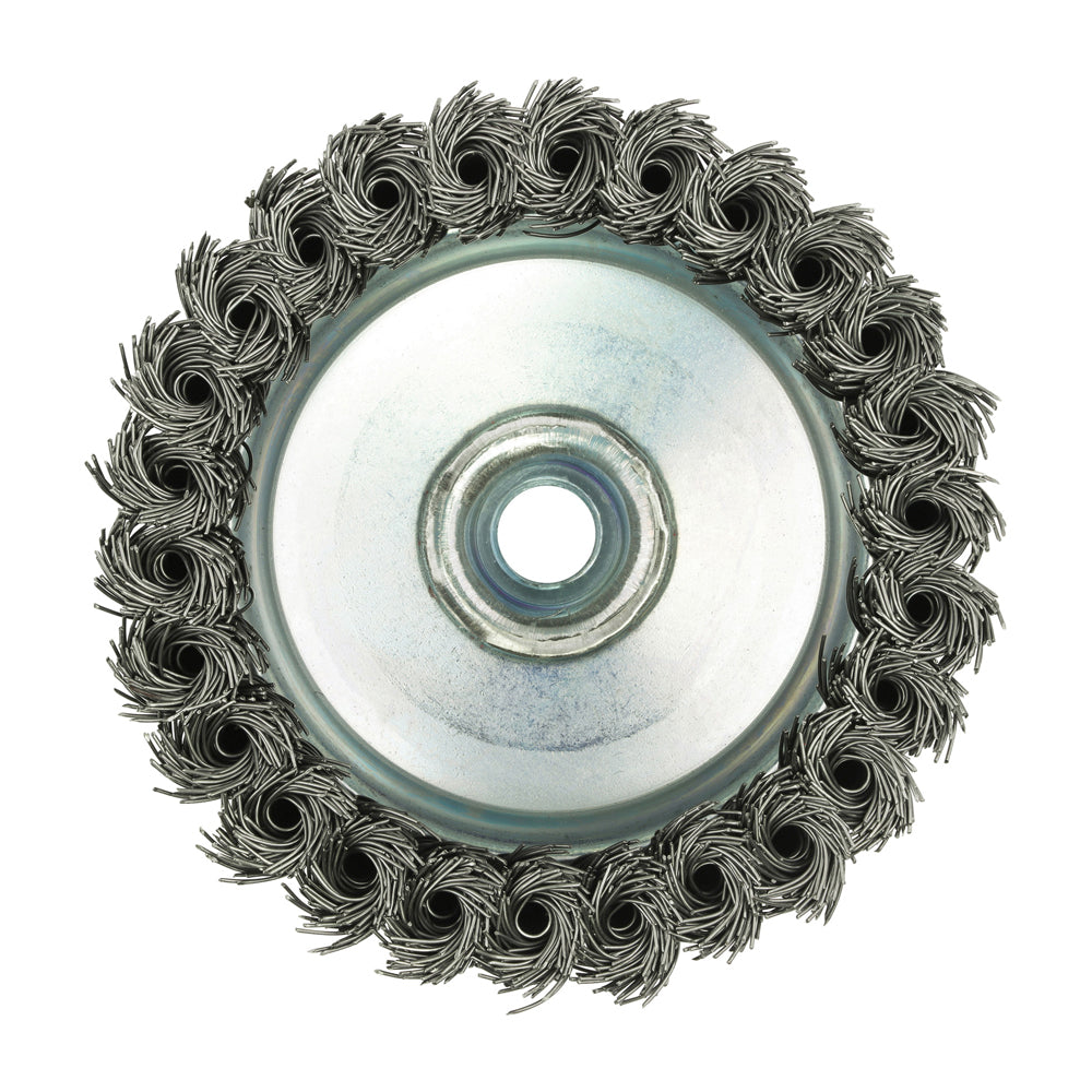 TIMCO Angle Grinder Cup Brush, Twisted Knot Steel Wire, 100mm