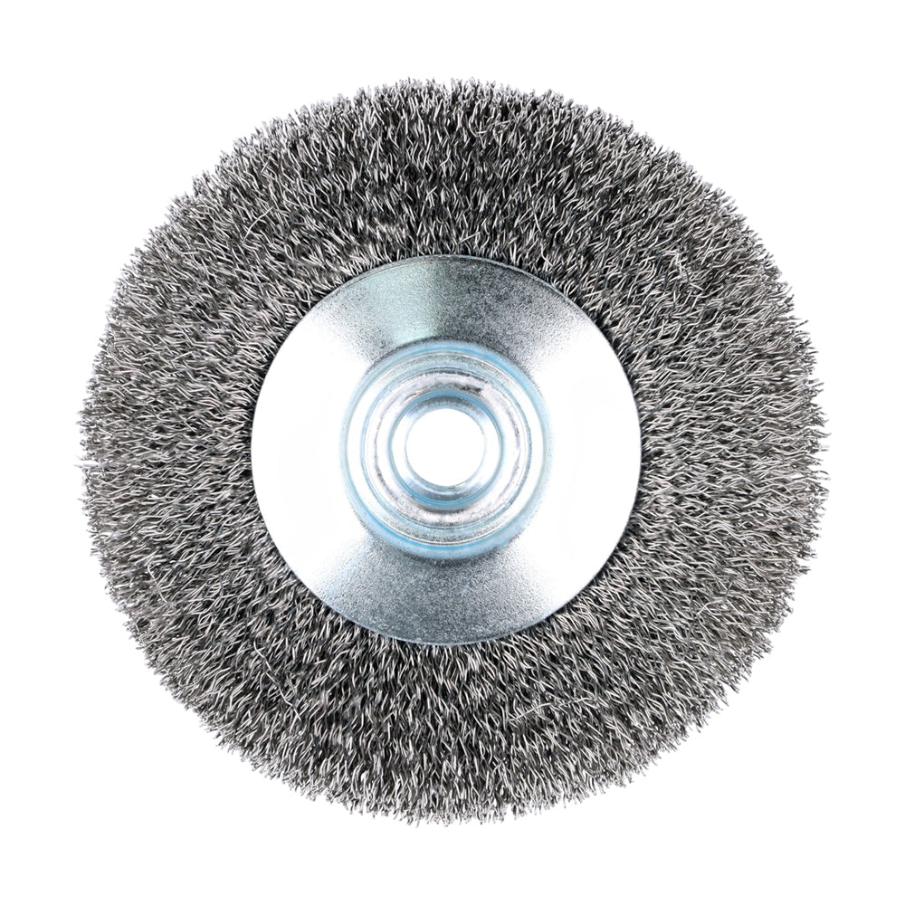 TIMCO Angle Grinder Bevel Brush, Crimped Stainless Steel, 115mm