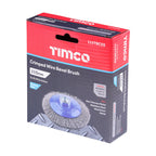 TIMCO Angle Grinder Bevel Brush, Crimped Stainless Steel, 115mm
