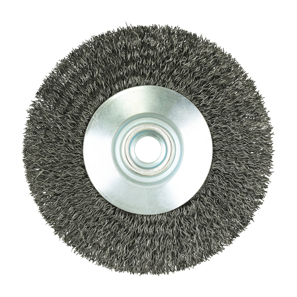 TIMCO Angle Grinder Bevel Brush, Crimped Steel Wire, 115mm