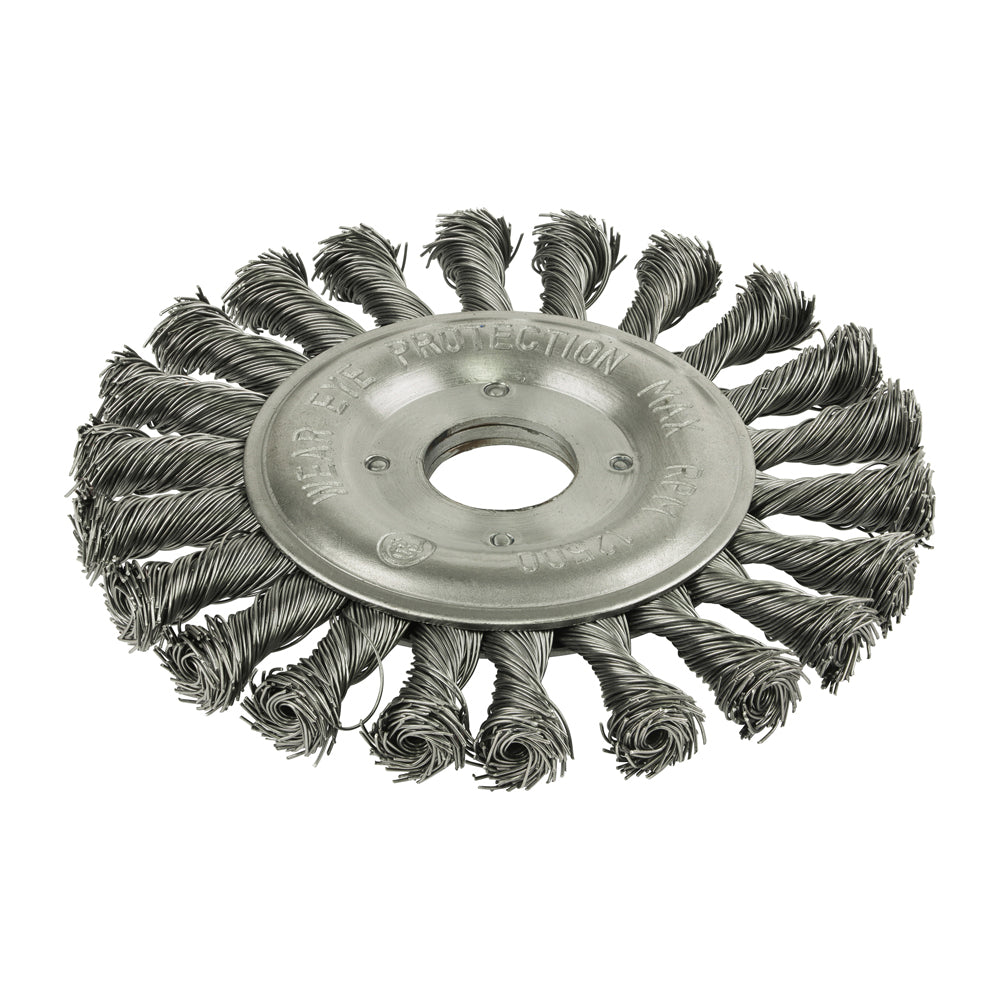 TIMCO Wheel Brush, Twisted Knot Steel Wire, 125mm