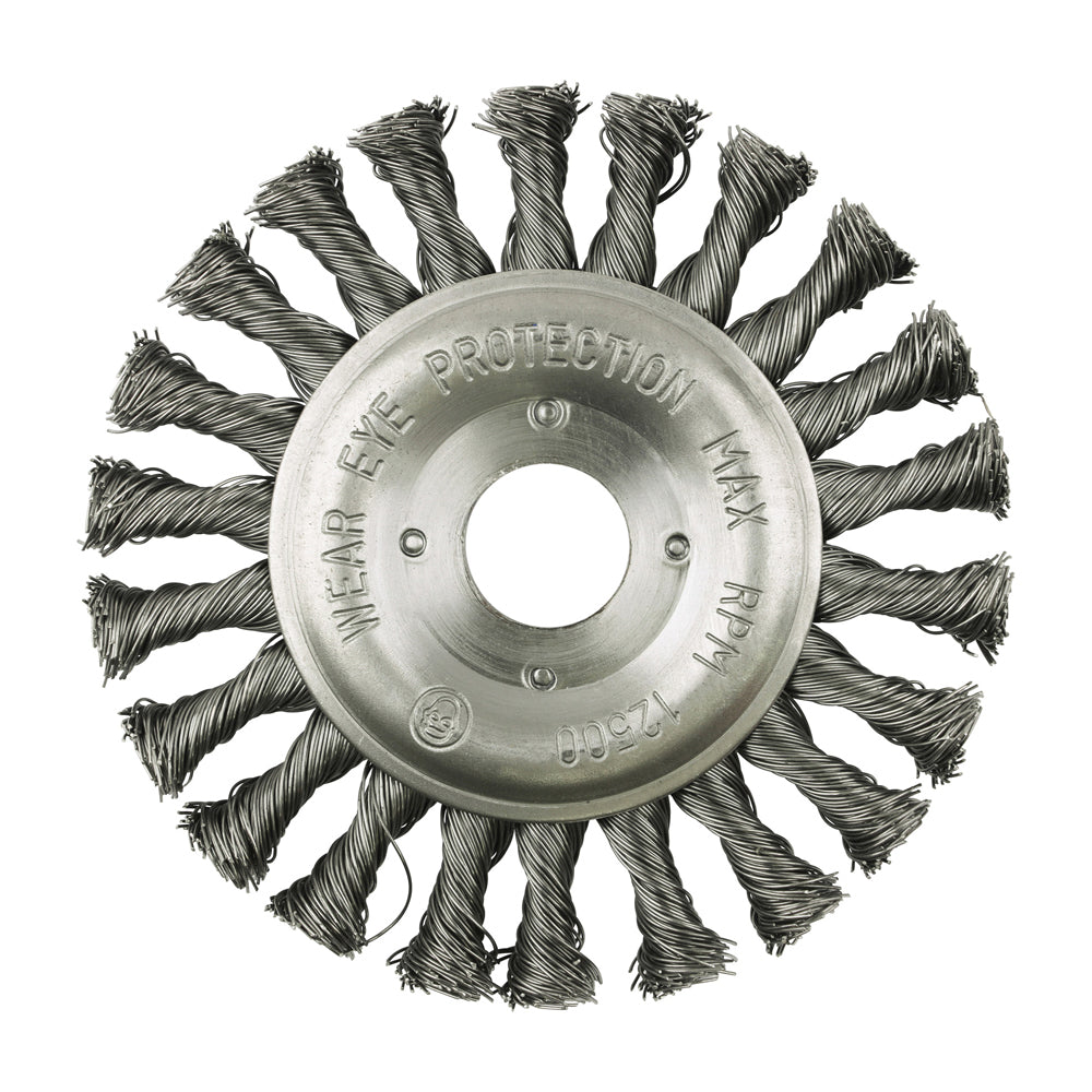 TIMCO Wheel Brush, Twisted Knot Steel Wire, 125mm