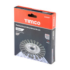 TIMCO Wheel Brush, Twisted Knot Steel Wire, 125mm