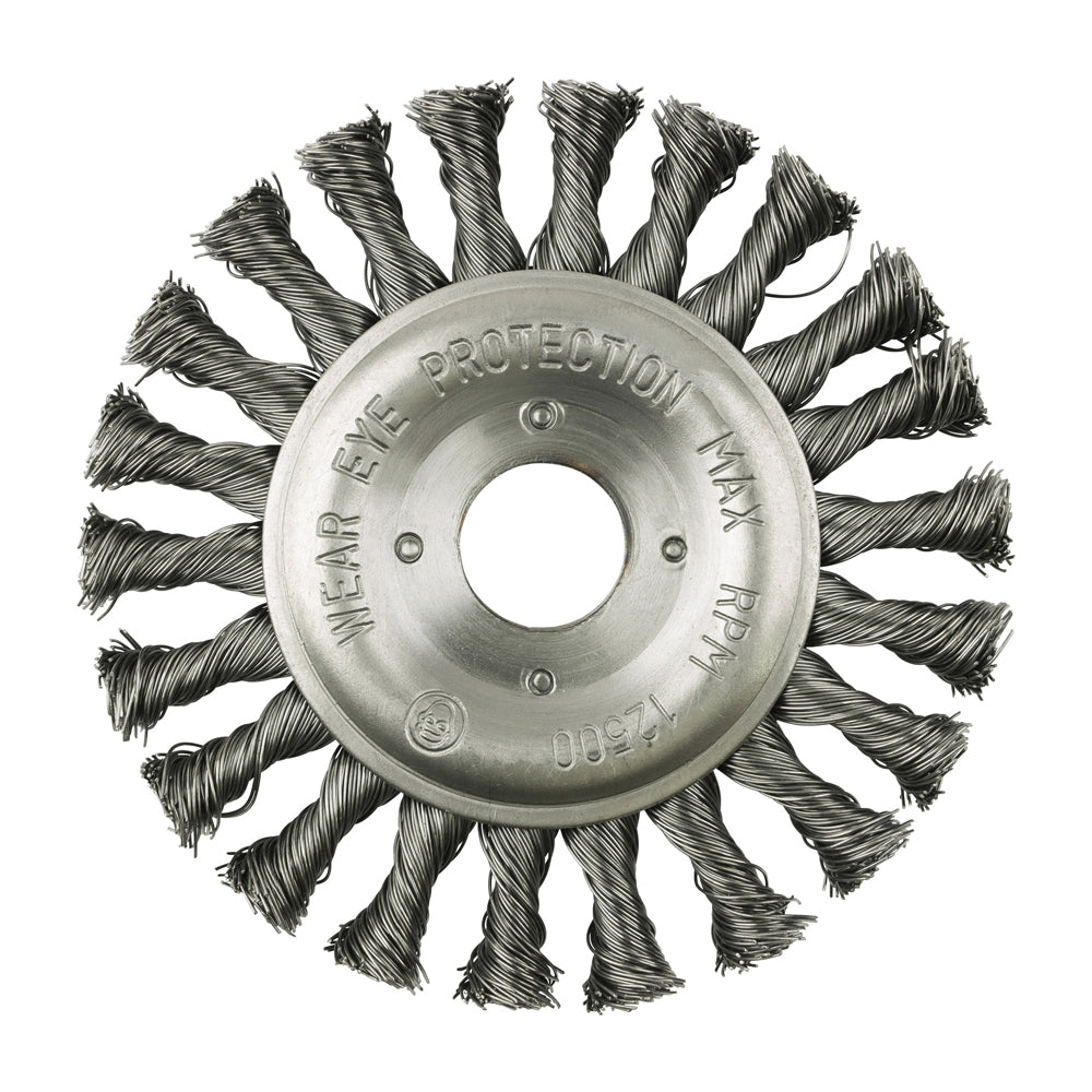 TIMCO Wheel Brush, Twisted Knot Steel Wire, 125mm