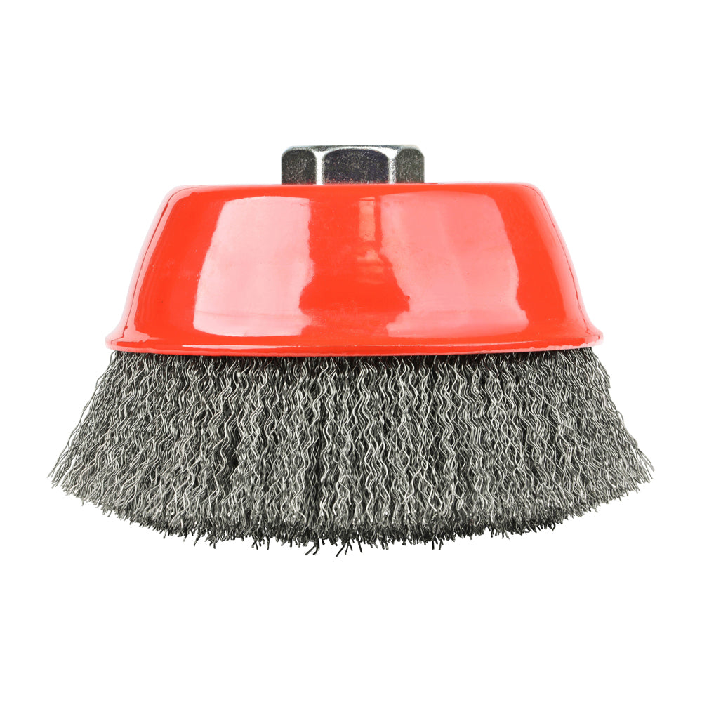 TIMCO Angle Grinder Cup Brush, Crimped Steel Wire, 125mm