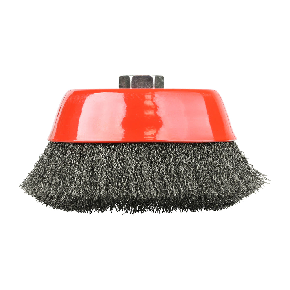 TIMCO Angle Grinder Cup Brush, Crimped Steel Wire, 150mm
