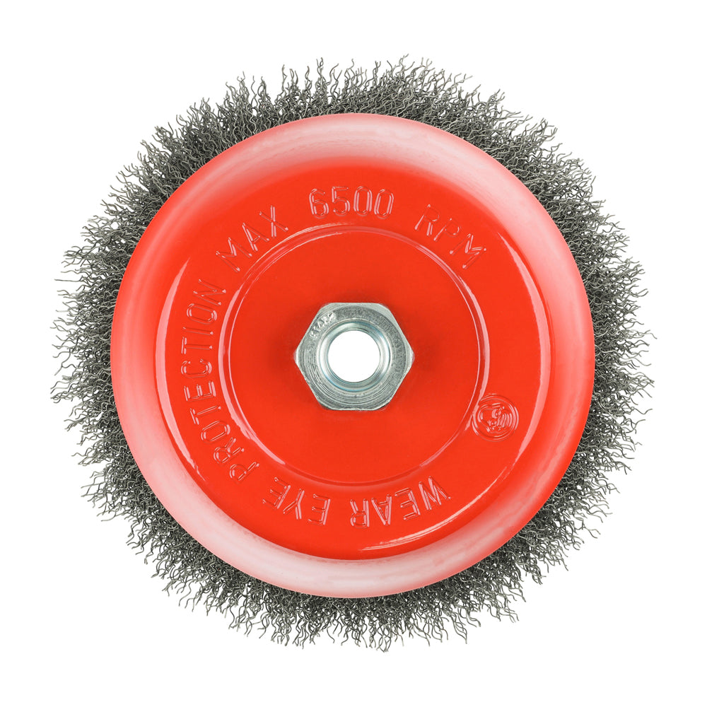 TIMCO Angle Grinder Cup Brush, Crimped Steel Wire, 150mm