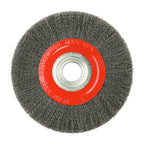 TIMCO Wheel Brush with Plastic Reducer Set, Crimped Steel Wire, 200mm