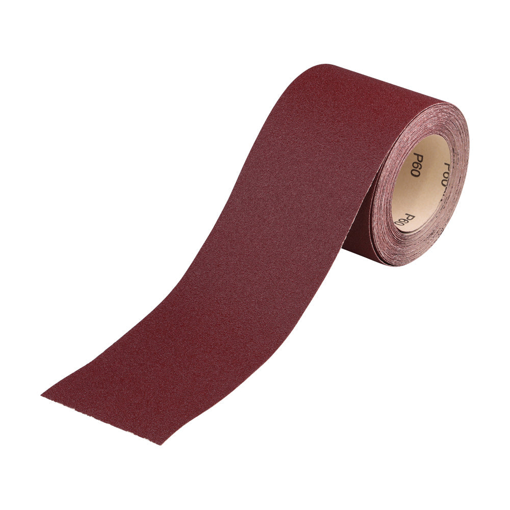 TIMCO Sandpaper Roll, 60 Grit, Red, 115mm x 10m