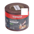 TIMCO Sandpaper Roll, 60 Grit, Red, 115mm x 10m