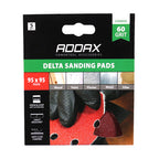 TIMCO Delta Sanding Pads, 60 Grit, Red, 95 x 95mm, Pack of 5