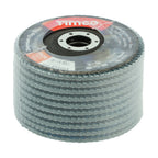 TIMCO Set of Flap Discs, Zirconium, Type 29 Conical, P120 Grit, 115 x 22.23, Box of 10