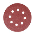 TIMCO Random Orbital Sanding Discs, 60 Grit, Red, 125mm, Pack of 5
