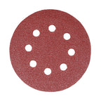 TIMCO Random Orbital Sanding Discs, 60 Grit, Red, 125mm, Pack of 5