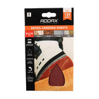 TIMCO Detail Sanding Pads, 120 Grit, Red, 95 x 136mm, Pack of 5