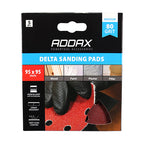 TIMCO Delta Sanding Pads, 80 Grit, Red, 95 x 95mm, Pack of 5