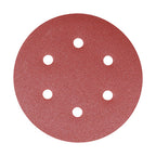 TIMCO Random Orbital Sanding Discs, 120 Grit, Red, 150mm, Pack of 5