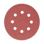 TIMCO Random Orbital Sanding Discs, 180 Grit, Red, 125mm, Pack of 5
