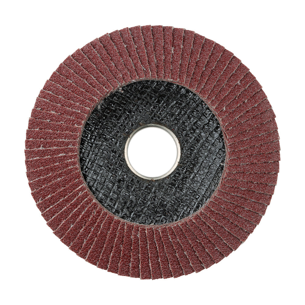 TIMCO Set of Flap Discs, Aluminium Oxide, Type 29 Conical, 80 Grit, 115 x 22.23, Pack of 10