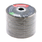 TIMCO Set of Flap Discs, Aluminium Oxide, Type 29 Conical, 60 Grit, 115 x 22.23, Pack of 10