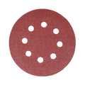 TIMCO Random Orbital Sanding Discs, 120 Grit, Red, 125mm, Pack of 5