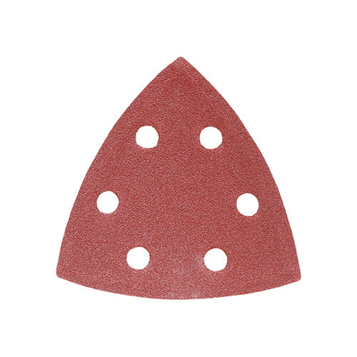 TIMCO Delta Sanding Pads, 120 Grit, Red, 95 x 95mm, Pack of 5