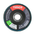 TIMCO Set of Flap Discs, Zirconium, Type 29 Conical, P40 Grit, 115 x 22.23, Box of 10