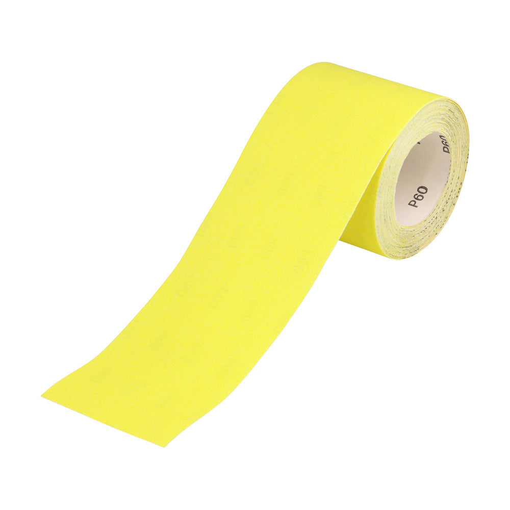 TIMCO Sandpaper Roll, 60 Grit, Yellow, 115mm x 10m