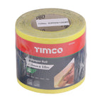 TIMCO Sandpaper Roll, 60 Grit, Yellow, 115mm x 10m