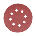 TIMCO Random Orbital Sanding Discs, 80 Grit, Red, 125mm, Pack of 5