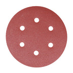 TIMCO Random Orbital Sanding Discs, 180 Grit, Red, 150mm, Pack of 5