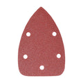 TIMCO Detail Sanding Pads, 80 Grit, Red, 95 x 136mm, Pack of 5