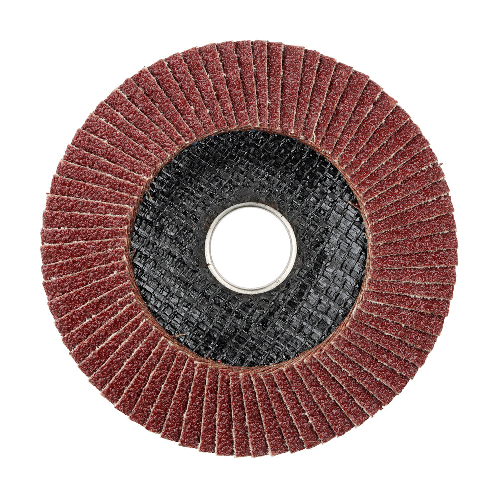 TIMCO Set of Flap Discs, Aluminium Oxide, Type 29 Conical, 40 Grit, 115 x 22.23, Pack of 10