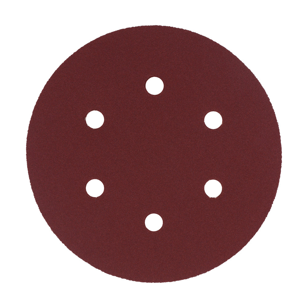 TIMCO Random Orbital Sanding Discs, Mixed, Red, 150mm (80/120/180), Pack of 5
